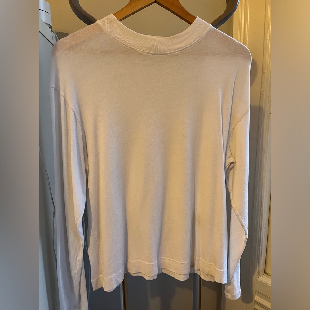Vince Pima Long Sleeve Mock Neck T-Shirt